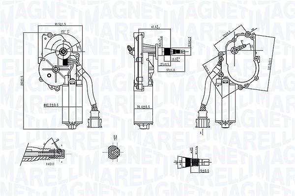 Magneti Marelli Wischermotor Hinten U.A. FüR Seat, VW-image
