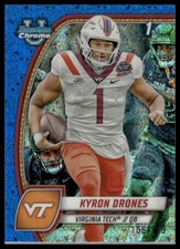 2024 Bowman Chrome University Kyron Drones #119 Blue Mini Diamond