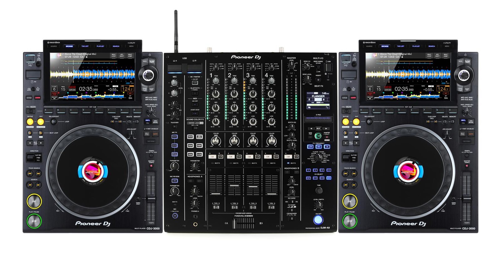 Pioneer DJ DJM-A9 - 4-канальный диджейский микшер с эффектами и двойным медиаплеером CDJ3000