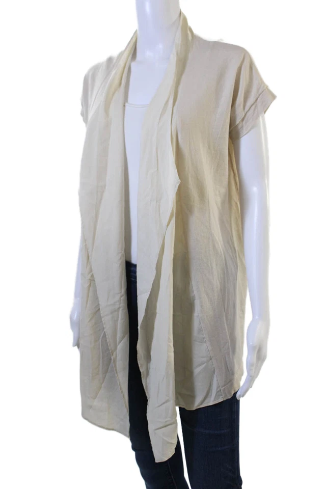 Suéter Bohemio Rivamonti Mujer Beige Manga Corta Mezcla Algodón Talla S Foto 2 de 4