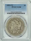 1893-CC  PCGS VG08  *  Key Date Morgan Dollar  *  #56839520