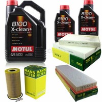 Mann Inspektionspaket 7L Motul 8100 X-Clean+ 5W-30 FüR BMW E39 525Tds 525Td