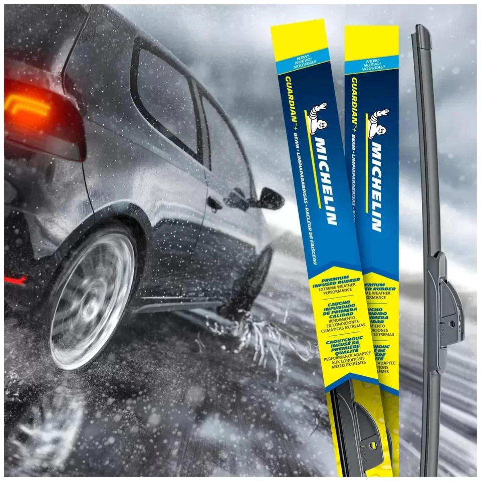 Michelin Guardian + Beam Wiper Blades Windshield Rubber Coating Auto Car 15" - Image 2 of 4