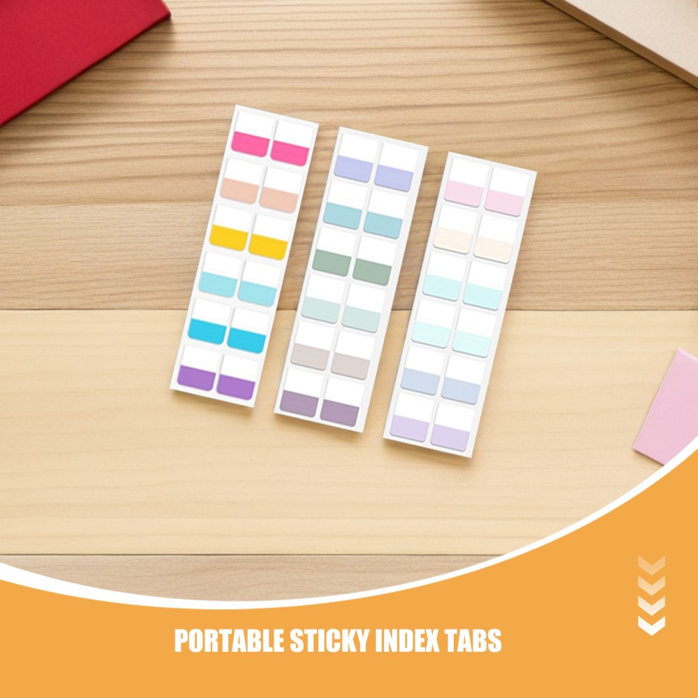  30 Sheets Index Tabs: Writable Sticky Book Tabs - Adhesive Index Labels For