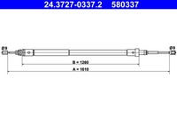 Bremsseil Seilzug Feststellbremse ATE 24.3727-0337.2 FüR Xsara CitroËN N2 Break