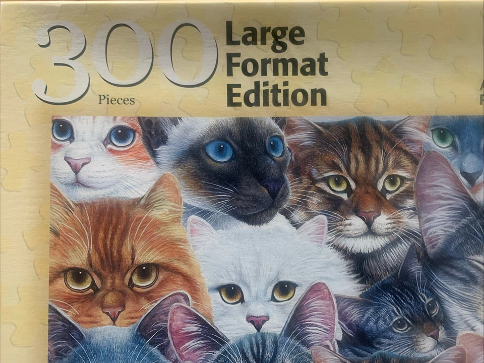 FX Schmid Featuring A Collage of Cat Faces 300 Pc Jigsaw Puzzle Complete - Image 3 of 4