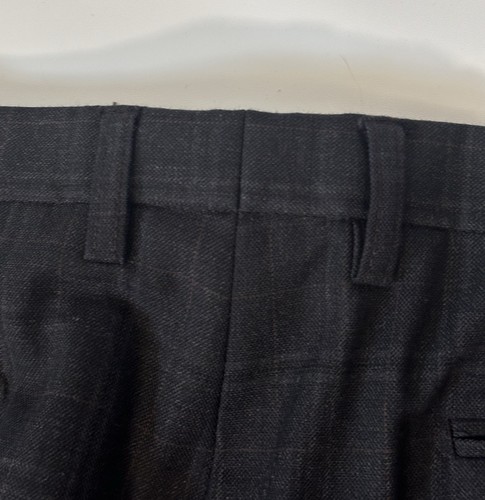 ETRO Milano Men’s Wool Blend Pleated Plaid Patterned Trousers Black Size 54 - Picture 20 of 23