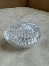 Gorham Chantilly Crystal Egg Trinket Jewelry Box Easter Lead Germany Glass