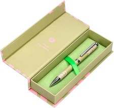 BELIUS INK DREAMS ALUMINUM PEN MATCHA GREEN AND PINK SILVER INSIDE PHRASE...