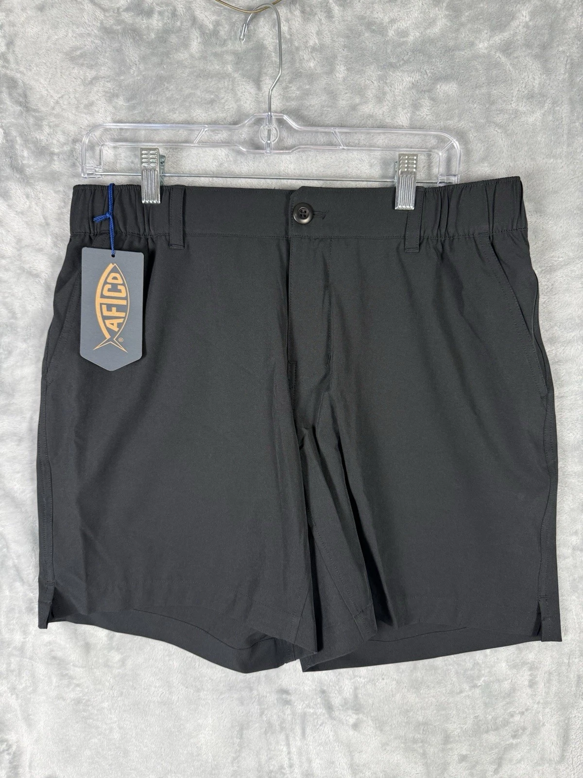 AFTCO Everyday Fishing Shorts Stretch Black Men's Size 34 Hiking NEW
