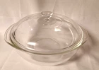 Vintage PYREX #023 Clear Glass 1.5 Qt Casserole Dish, with PYREX Knob Lid, USA!