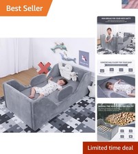 Toddler Bed, Child Bed for Kids with Extra Safty Broad, Standard Crib Size To...