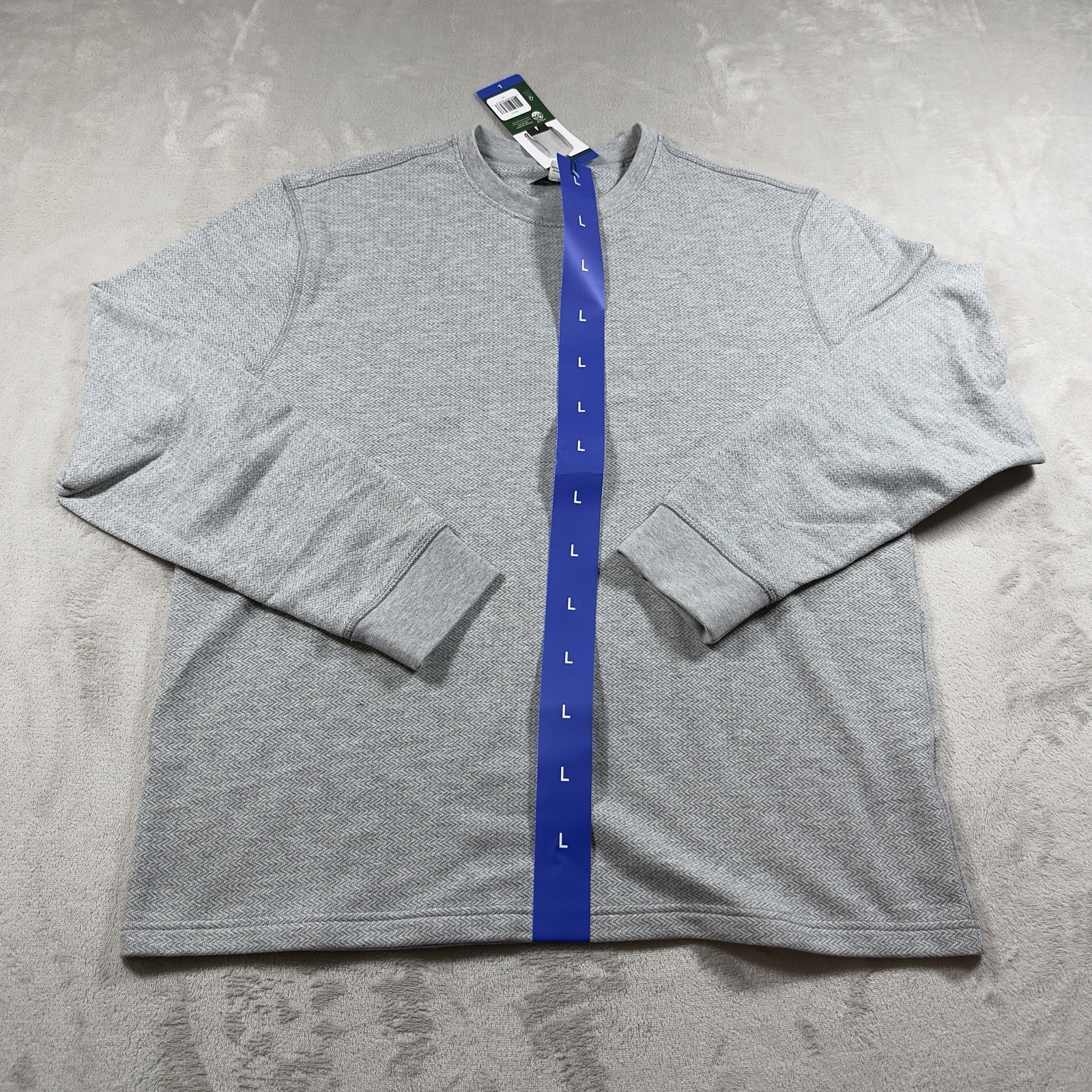 Orvis Mens Large Gray Crewneck Long Sleeve Shirt NWT Casual Pullover