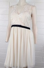 NWT ASOS MATERNITY LACE TULLE OCCASION KNEE DRESS SIZE 6 sleeveless V~neck Ivory