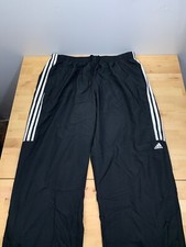 Adidas Tack Pants Mesh L/XL Ankle Zipper Sports Activewear Black #5325