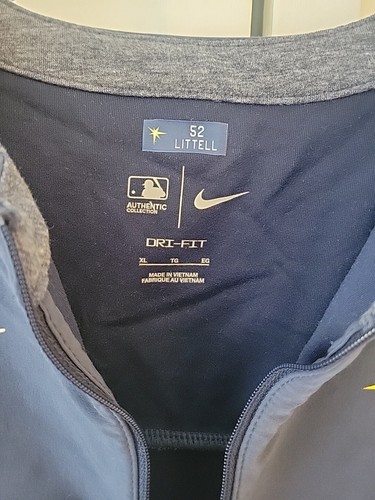 Nike Dry-Fit Tampa Bay Rays Zack Littell Short Sleeve 1/4 Zip Pullover Warm - Picture 3 of 3