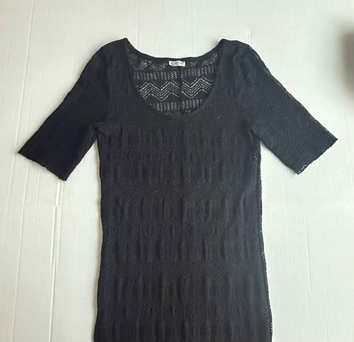 Maxi Vestido Free People Intimately Para Mujer Informal Negro Encubrimiento Crochet Talla M - Imagen 2 de 6