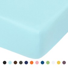 Soft Breathable Brushed Microfiber Crib Fitted Sheet Machine Washable 11 Colors