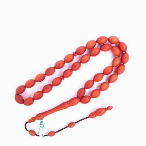 Darkening German Fiber Prayer Beads Oval, Alman Tesbih Tasbih Misbaha 985 - Picture 2 of 13
