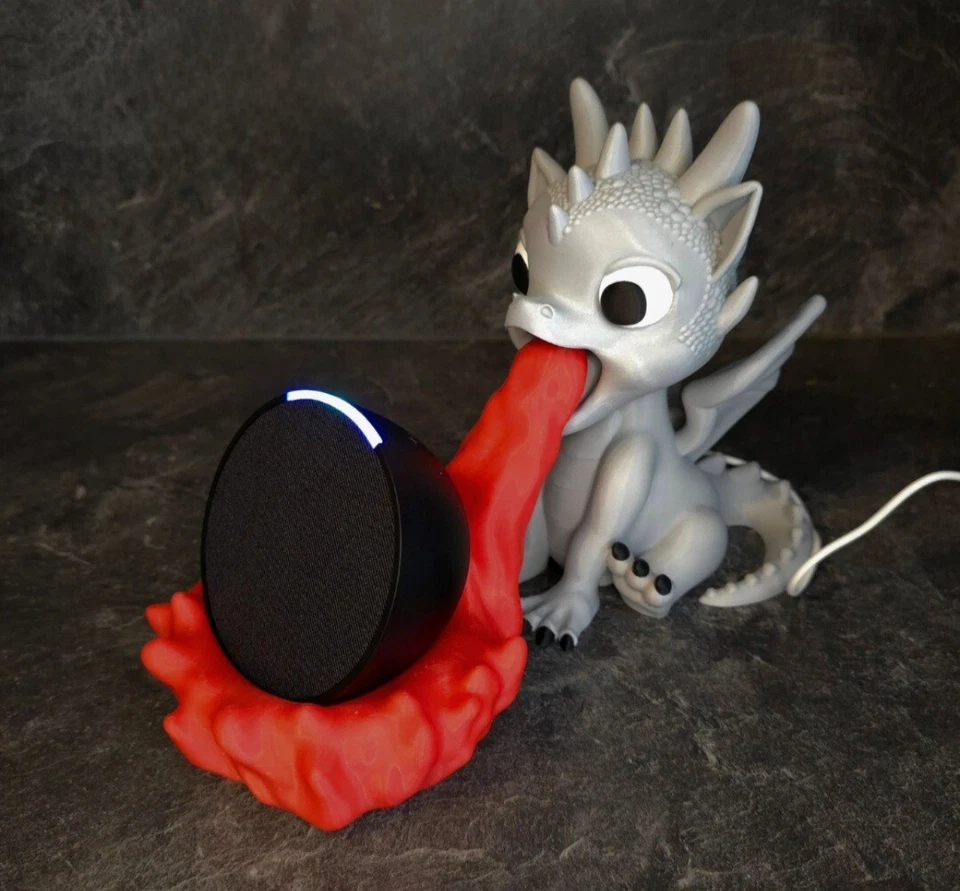 Drachenhalterung für Amazon Echo Dot 3/5, Echo Pop und TonieBox Smarte Geräte - Bild 3 von 4