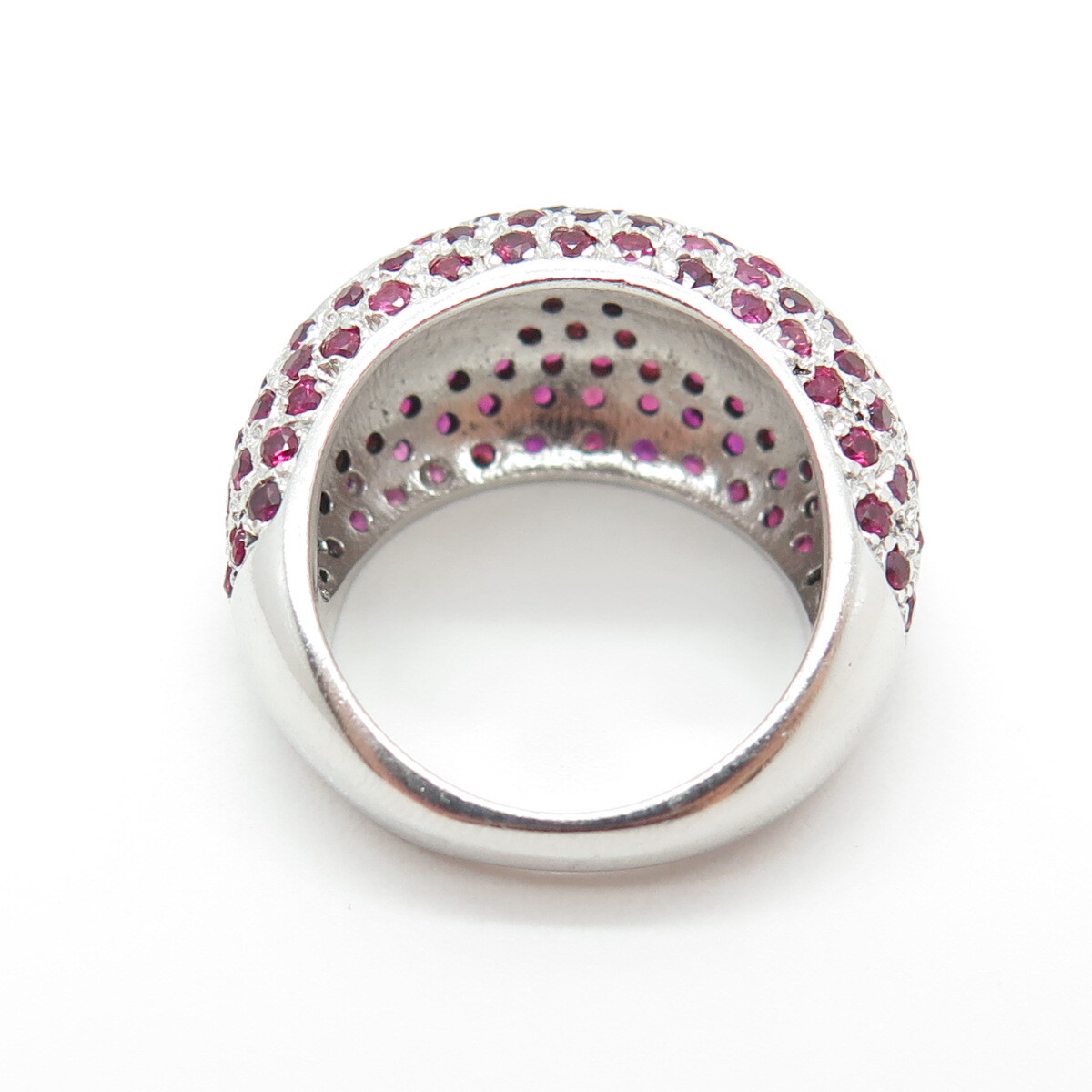 500 Silver Enamel & Lab-Created Ruby Tulip Flower… - image 5