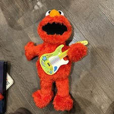 Sesame Street Rock Rhyme Talking Singing ELMO 14" Plush Toy with Guitar