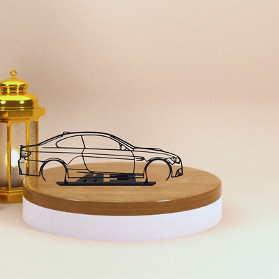 für BMW E92 M3 Silhouette, Wanddeko, Auto Silhouette, Car Wall Art