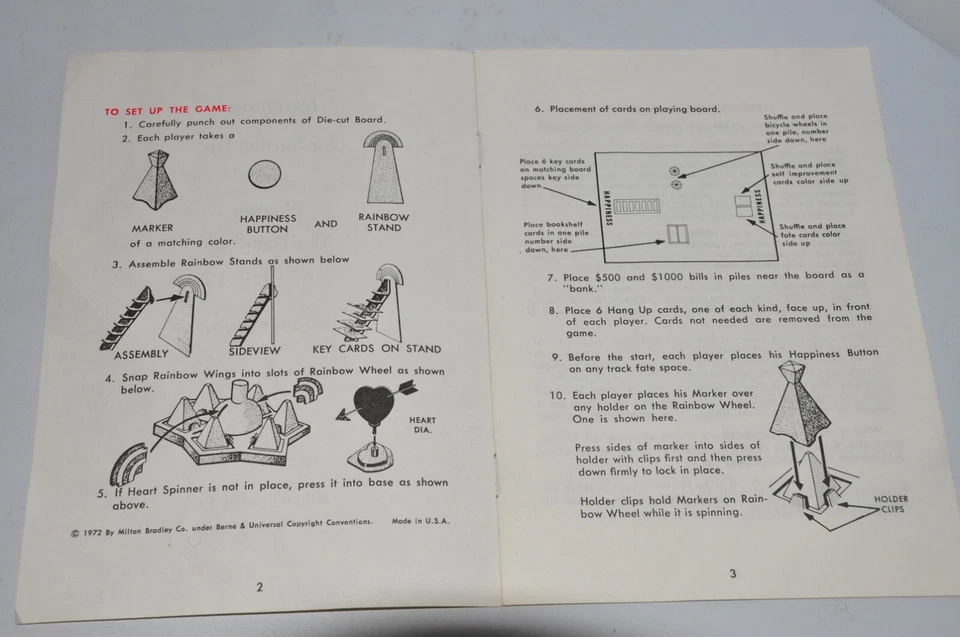 6 радужных подставок для игры счастья — Milton Bradley MB 1972 - Изображение 3 из 3