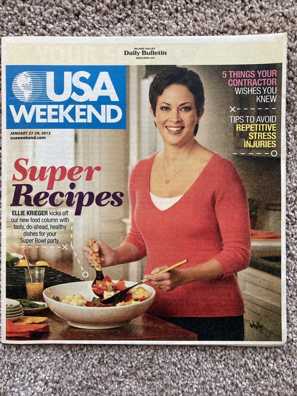 USA weekend magazine, January 27–29, 2012, cover: Super Bowl recipes