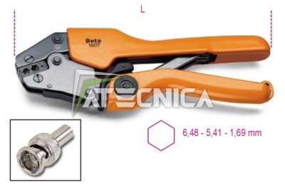 BETA TOOLS 1607 BNC STECKER RATSCHENZANGE KOAXIALKABEL GROSSE WIRKUNG