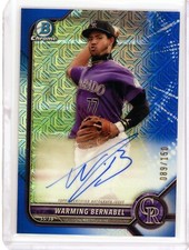2022 Bowman Chrome Mega Box Warming Bernabel Mojo Autograph /150 #BMA-WB