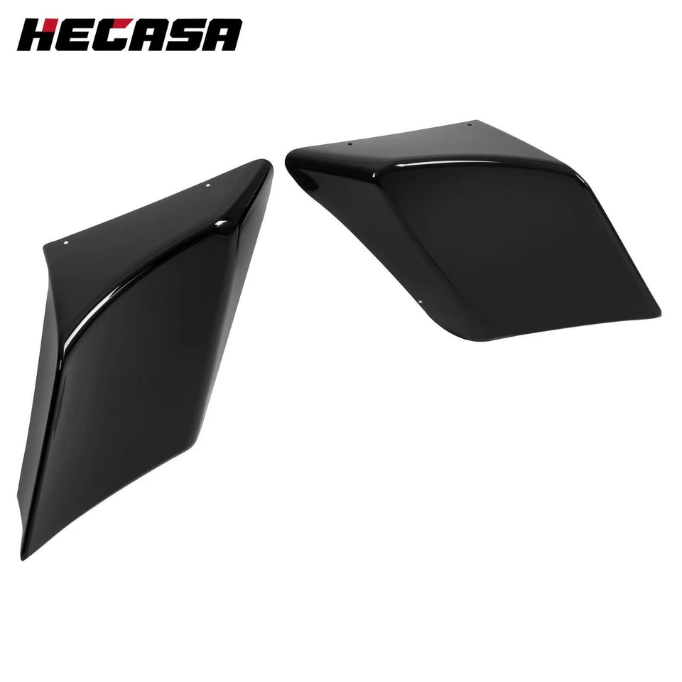 Vivid Black Stretched Extended Side Covers For Harley Street Road Glide 89-13 Foto 3 de 4