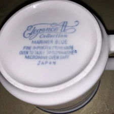Elegance II Collection - Mariner Blue Pattern  Cup No Chips/cracks Blue/white
