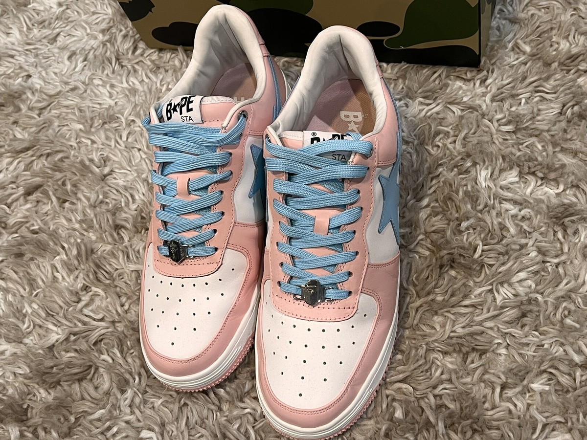 A Bathing Ape Bape Sta Pastel Pink Shoes Size 12 w/ Box A Bathing Ape Bape Sta Pastel Pink Shoes Size 12 w/ Box