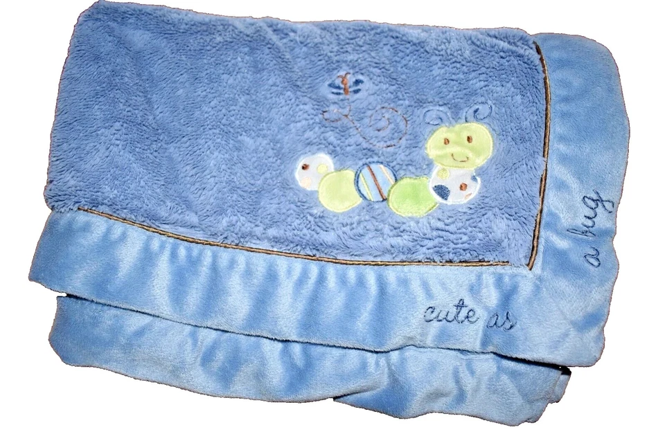 G9 KOALA BABY Azul Lindo Como Un Bicho Oruga Felpa Piel Sintética Bebé Cuna Manta Foto 2 de 4