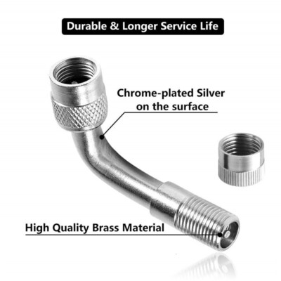 6x 45 90 135 Degree Brass Tire Valve Stem Extension Adaptor For Car Trailer RV E - Foto 12