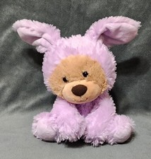 Plush Aurora 2018 Teddy Bear In Bunny Costume Purple 8"