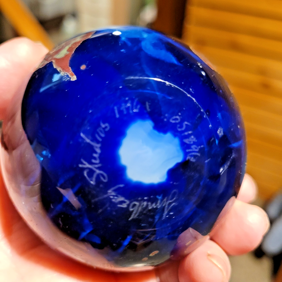 1992 Lundberg Studios Earth Globe Signed Art Glass Paperweight | eBay