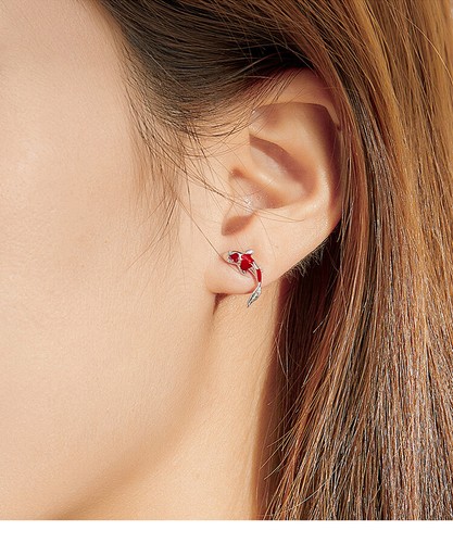 Voroco S925 Sterling Silver Stud Hook Earrings Charm CZ Women Party Jewelry Gift - Picture 33 of 176