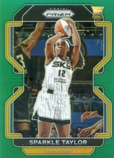 2022 Panini Prizm WNBA SPARKLE TAYLOR RC ROOKIE #43 GREEN PRIZM SKY