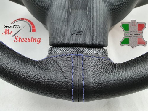 FUR ISUZU I TRUCK 06-10 SCHWARZ LEDER-LENKRADABDECKUNG, NAVY BLAU 2 STIT - Bild 8 von 12