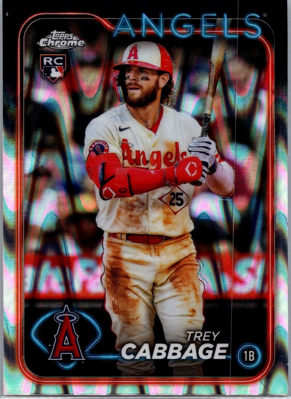 2024 Topps Chrome Raywave Refractor #226 - Trey Cabbage - Angels Rookie RC!