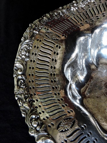 Centerpiece BOWL, Silverplate, EG Webster & Son, EGW&S, Rococo, c1930, 13"dia - Picture 7 of 13