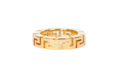 VERSACE ゴールド ロゴピアス 玲凪 Versace Mother-of-Pearl Medusa and Greca Ring | Neiman Marcus