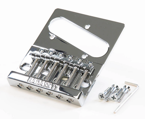 Chrome Badass T1 Bridge For Vintage Fender Telecaster® Tele® Guitar TB-5101-010 - Picture 2 of 3