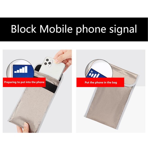 RFID Strahlenschutz-Tasche Handy Schutzhülle No-Signal Funk Stop Smartphone - Bild 10 von 12