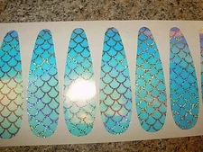 TRU UV CLEAR SILVER HOLO SCALE HAGEN T Spoon Die Cut Fishing Lure Tape 6 Sizes