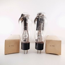 2 X G715 VALVO TUBE. BLACK PLATES. 1950s PROD...