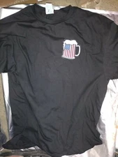 Hot Leathers Beer/ American Flag Tshirt-xl