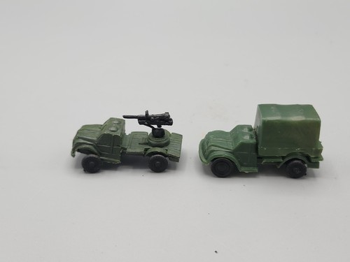 Vintage, 2" Green Plastic Army Trucks, Hong Kong - Picture 4 of 7
